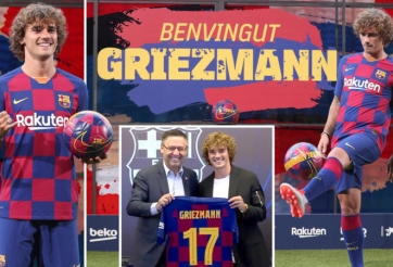 Hé lộ vận đen của số áo mà Griezmann chọn ở Barca