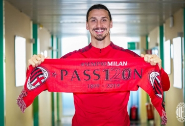 Trở lại Milan, Ibrahimovic chọn số áo chưa từng có trong sự nghiệp
