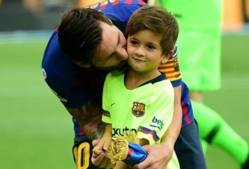 Con trai Messi 'gây bão' với cú đúp hoàn hảo