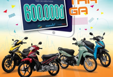Được tặng ngay 600.000đ tiền thẻ điện thoại khi mua xe Honda