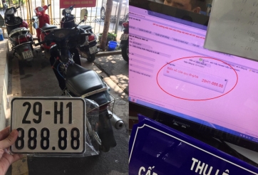 Hy hữu: Bấm ngẫu nhiên, chủ nhân xe máy bốc biển ngũ quý