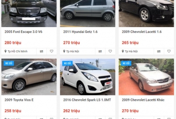 Ô tô cũ 200 triệu bán rao tràn lan: Dân buôn ế ẩm đợi tết