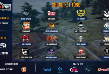 Chung kết PUBG VietNam Divine với hàng loạt tên tuổi lớn 