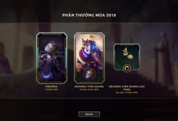 LMHT: Phần thưởng Xếp Hạng mùa giải 2018 chính thức được trao tặng