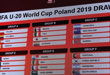 Kết quả bốc thăm U20 World Cup: Bồ Đào Nha đấu Argentina