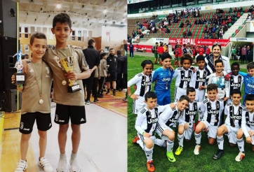 Ghi 56 bàn và 26 kiến tạo, con trai CR7 giúp U9 Juventus vô địch