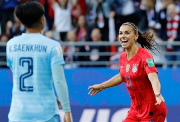 'Hạ sát' Thái Lan, nữ tuyển thủ Mỹ lập kỷ lục tại World Cup