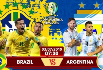 Dự đoán kết quả tỉ số Brazil vs Argentina, 07h30 ngày 3/7