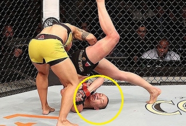 VIDEO: Nữ võ sĩ ra đòn cực hiểm khiến đối thủ suýt gãy cổ