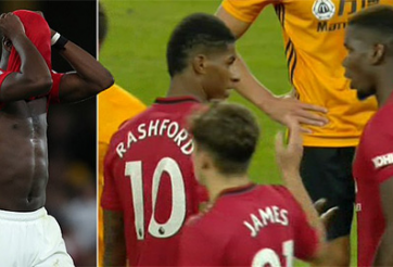Rashford phản ứng thế nào khi Pogba đá hỏng phạt đền?