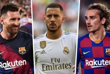 Top 100 cầu thủ đắt giá nhất La Liga: Hazard sánh ngang Messi