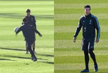 VIDEO: Ronaldo 'nổi điên' trong buổi tập của Juventus