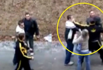 VIDEO: Hai thanh niên no đòn vì trêu bạn gái của võ sĩ boxing