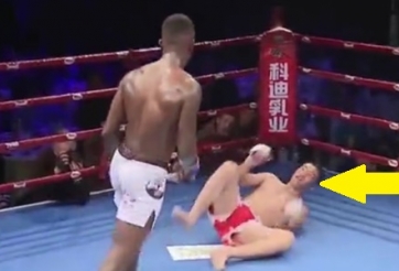 VIDEO: Võ sĩ Trung Quốc lĩnh cơn mưa đòn vì giở trò ăn vạ