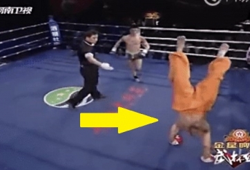 VIDEO: Cao thủ Thiếu Lâm nhào lộn ăn mừng và cái kết bẽ bàng