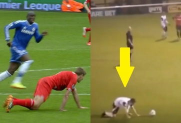 VIDEO: Cầu thủ tái hiện cú trượt chân của Gerrard, khiến đội nhà ôm hận