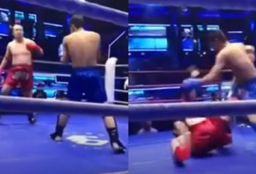 VIDEO: Cao thủ Túy Quyền Trung Quốc thách đấu võ sĩ Kickboxing và cái kết