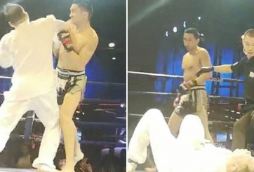 Cao thủ Võ Đang bị võ sĩ MMA đấm gục chỉ sau 5 giây