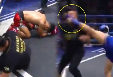 Võ sĩ Trung Quốc tung 'vô ảnh cước' khiến cả đối thủ và trọng tài bất tỉnh