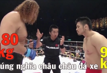 VIDEO: Võ sĩ 90kg thách đấu đối thủ 180kg và cái kết khó tin
