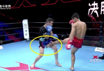 Võ sĩ Trung Quốc bị chỉ trích vì đá vào 'chỗ hiểm' khiến đối thủ co giật