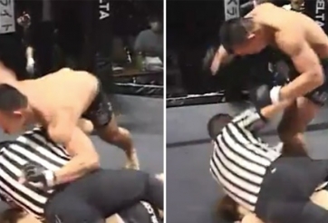 Bị khiêu khích, võ sĩ MMA 'nổi điên' hạ gục cả đối thủ lẫn trọng tài