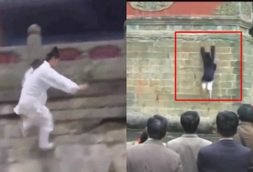 Bị chỉ trích, cao thủ Võ Đang vẫn tung clip khinh công 'bay như chim'