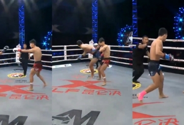 Dùng trò bỉ ổi, võ sĩ Trung Quốc hạ gục đối thủ chỉ sau 1 giây