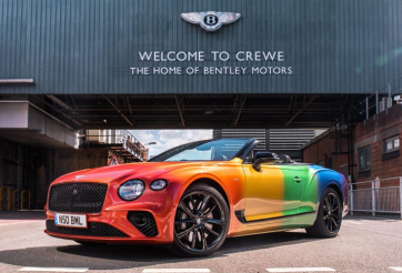 Chiêm ngưỡng xe siêu sang Bentley 7 sắc cầu vồng đẹp mê