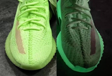 Chiêm ngưỡng giày Adidas Yeezy 350 v2 phát sáng trong đêm 