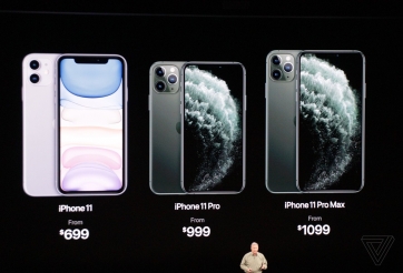 iPhone 11 có 3 mẫu, giá từ 699 USD, Apple Watch 5 giá từ 399 USD