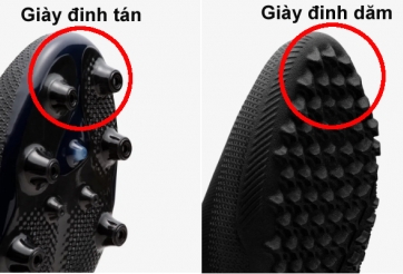 Đá sân cỏ nhân tạo nên đi giày đinh tán hay đinh dăm?