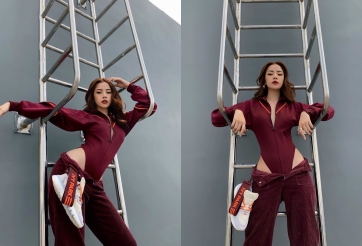 Chi Pu khoe eo 'con kiến' với BST Ivy Park x Adidas