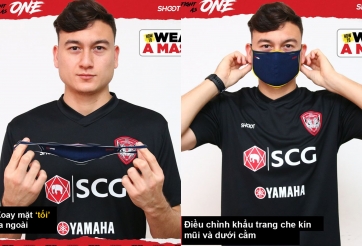 Văn Lâm hướng dẫn đeo khẩu trang đúng cách