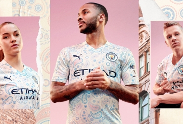 Áo đấu thứ 3 của Man City lại gây bất ngờ với họa tiết độc