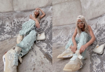 Châu Bùi trên chân Jordan 4 Retro Off-White Sail 'đắt giá'