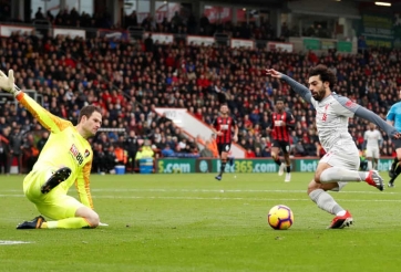 Salah rực sáng, Liverpool tạm thời vươn lên ngôi đầu