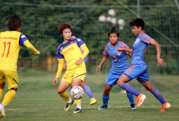 ĐT nữ Việt Nam hòa Ấn Độ trước khi đi tập huấn cho SEA Games