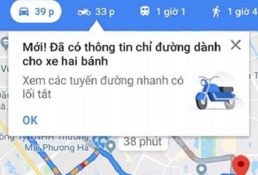 Google Maps có thêm chế độ dẫn đường cho xe máy Việt