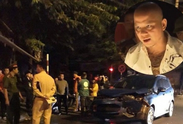 Xe hơi của Anh Tuấn “Người phán xử” nát đầu vì va chạm với xe của cựu danh thủ Hồng Sơn