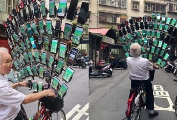 'Siêu xe” gắn hơn 60 smartphone của cụ ông mê chơi Pokemon Go
