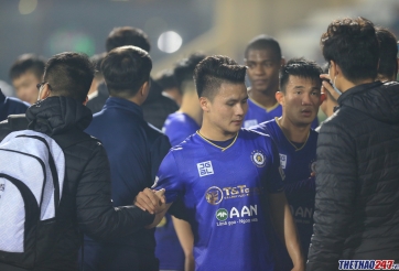 Quang Hải thất thần trong trận đấu chính thức thứ 100 cho Hà Nội