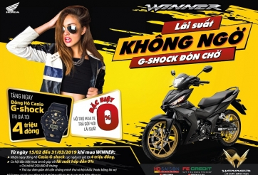 Honda WINNER 150 khuyến mãi khủng, tặng đồng hồ G-shock 4 triệu đồng