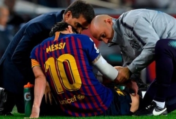 NÓNG: Messi gãy tay, lỡ đại chiến với Real