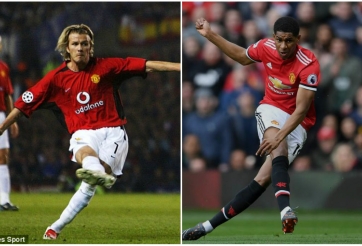 VIDEO: Đã mắt với cú sút chuẩn như Beckham của sao MU