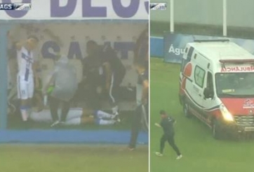 VIDEO: Cầu thủ đang thi đấu thì bị sét đánh trên sân