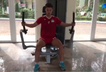 VIDEO: Văn Thanh nỗ lực tập luyện chờ ngày trở lại