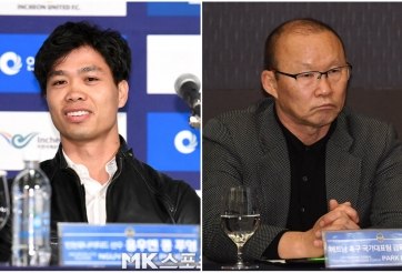 Công Phượng rạng ngời cùng HLV Park trong ngày ra mắt Incheon