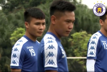 VIDEO: Cầu thủ Hà Nội tập luyện trước trận gặp Ceres Negros