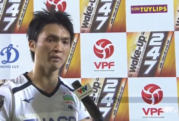 Tuấn Anh 'ghi điểm' với bài phát biểu ấn tượng sau trận đấu